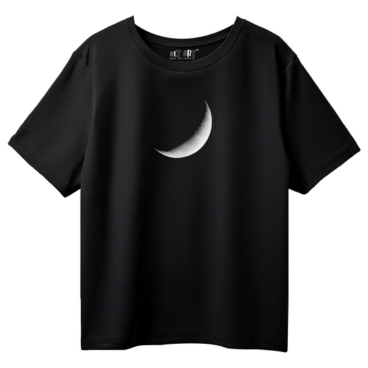 Moon Graphic Oversized T-Shirt for Women | Artistic Streetwear India