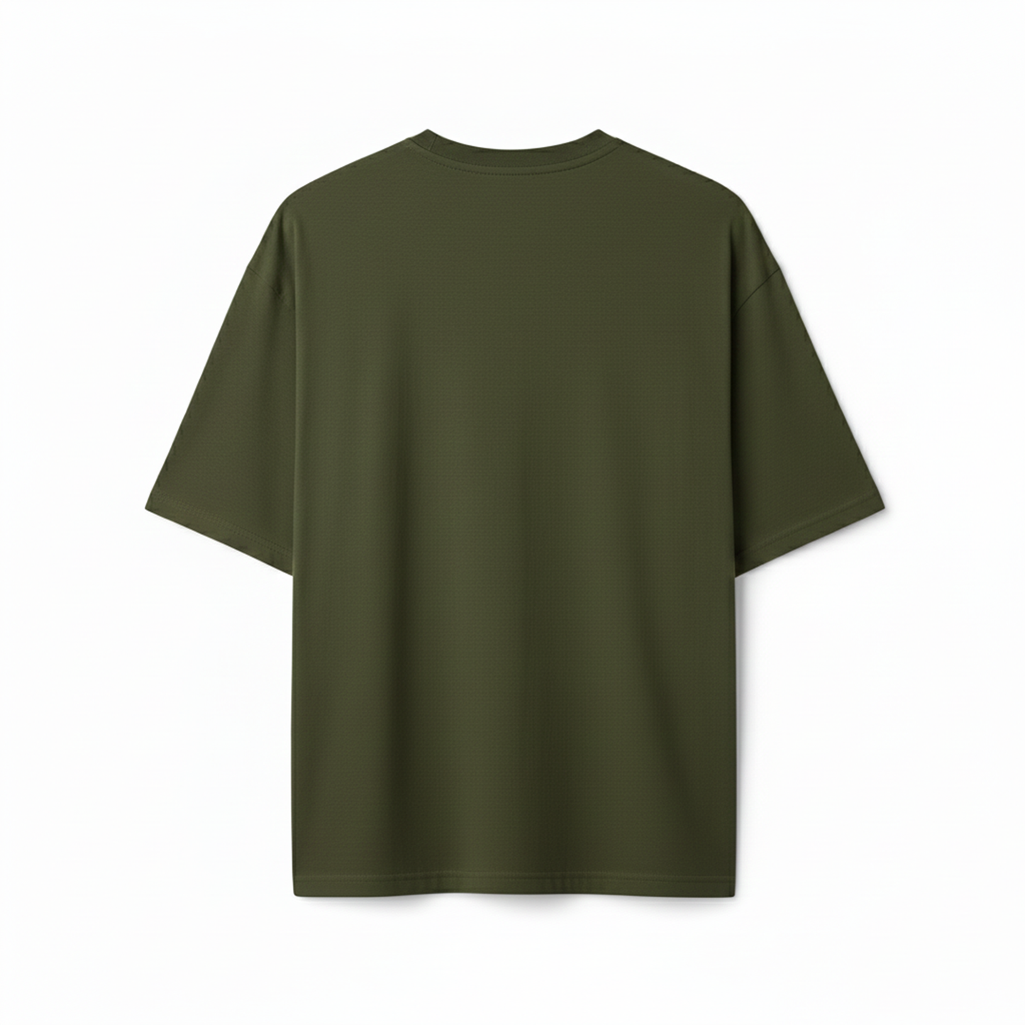 Moss Green Oversized T-Shirt for Women | Heavyweight Solid Cotton | Relaxed Drop Shoulder Fit