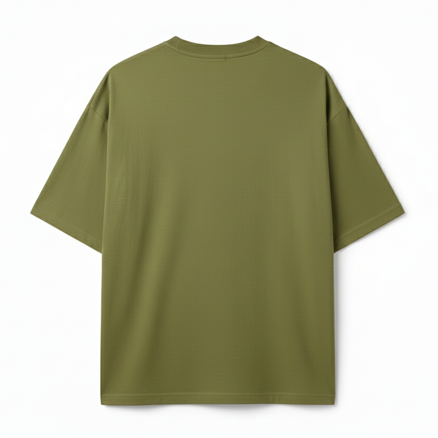 Moss Green Oversized T-Shirt for Men | Heavyweight Solid Cotton | Drop Shoulder Boxy Fit