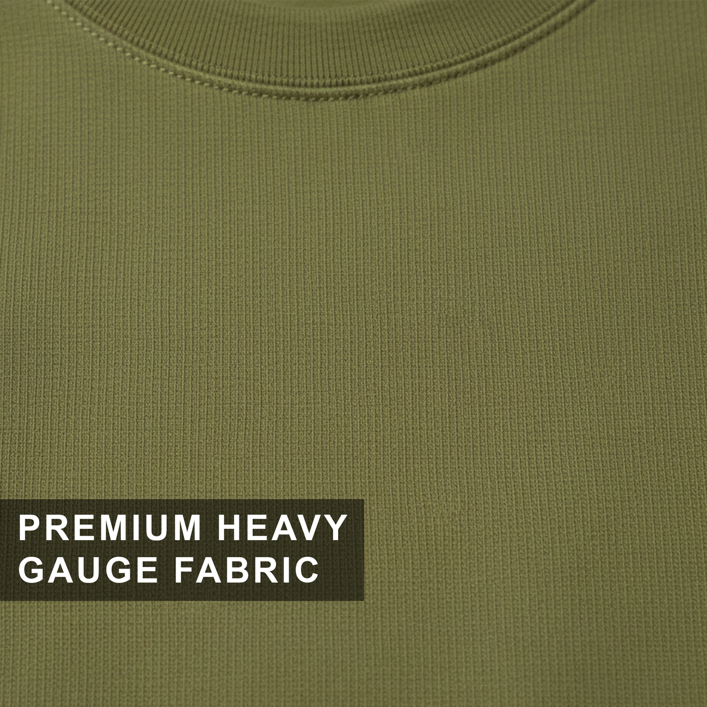 Moss Green Oversized T-Shirt for Men | Heavyweight Solid Cotton | Drop Shoulder Boxy Fit
