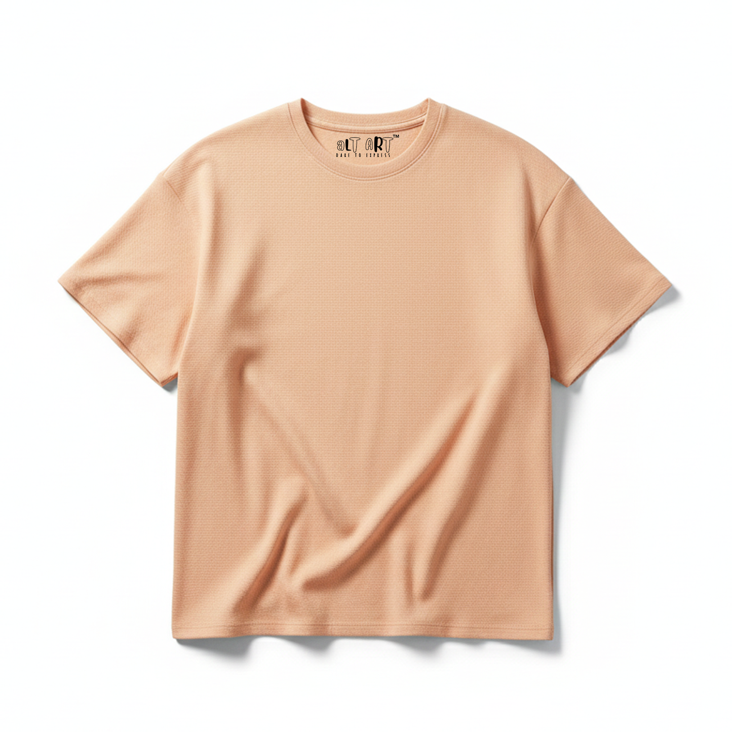 PeachFuzzSolidOversizedT-ShirtForMen