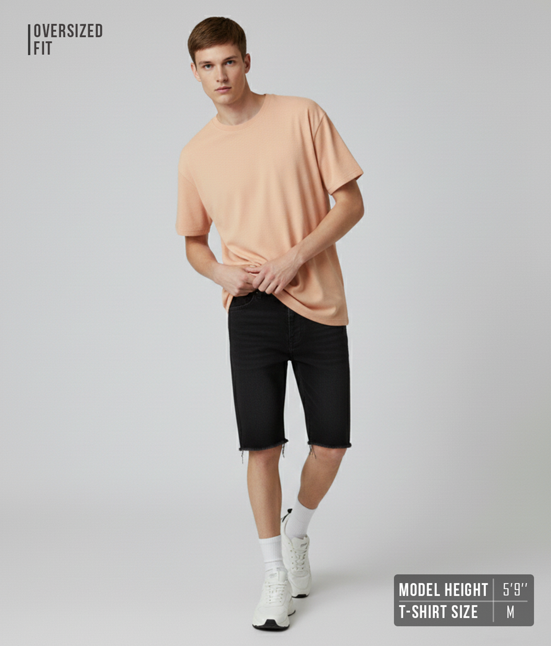 Peach Oversized T-Shirt Men's Model 1