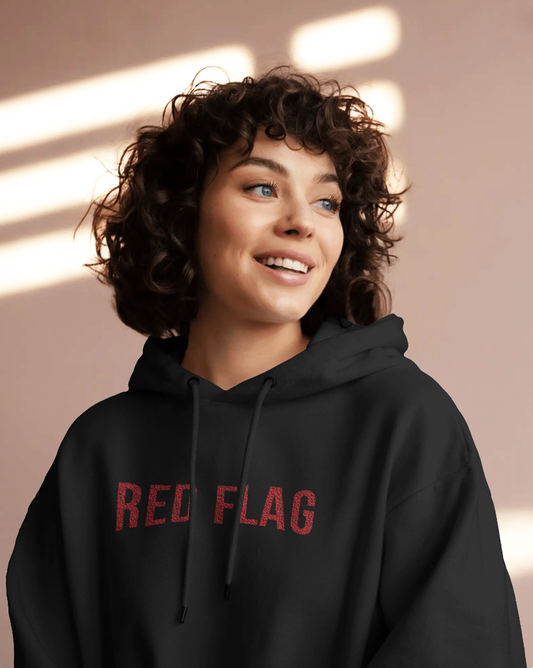 Red Flag Hoodie for Women | Funny Graphic Streetwear Hoodie India