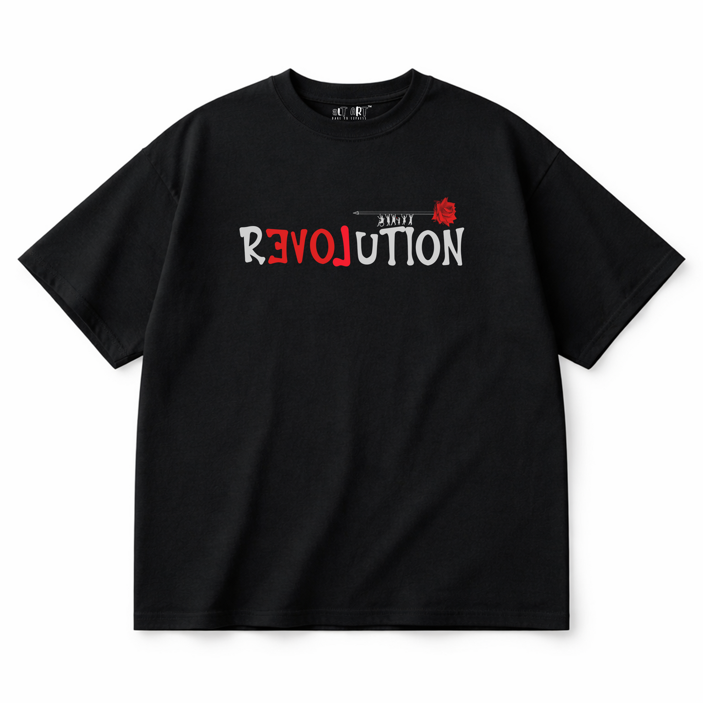 Revolution Oversized T Shirt for Women | Typography Graphic Printed Oversized T Shirt | Premium Boxy Fit Streetwear Tee