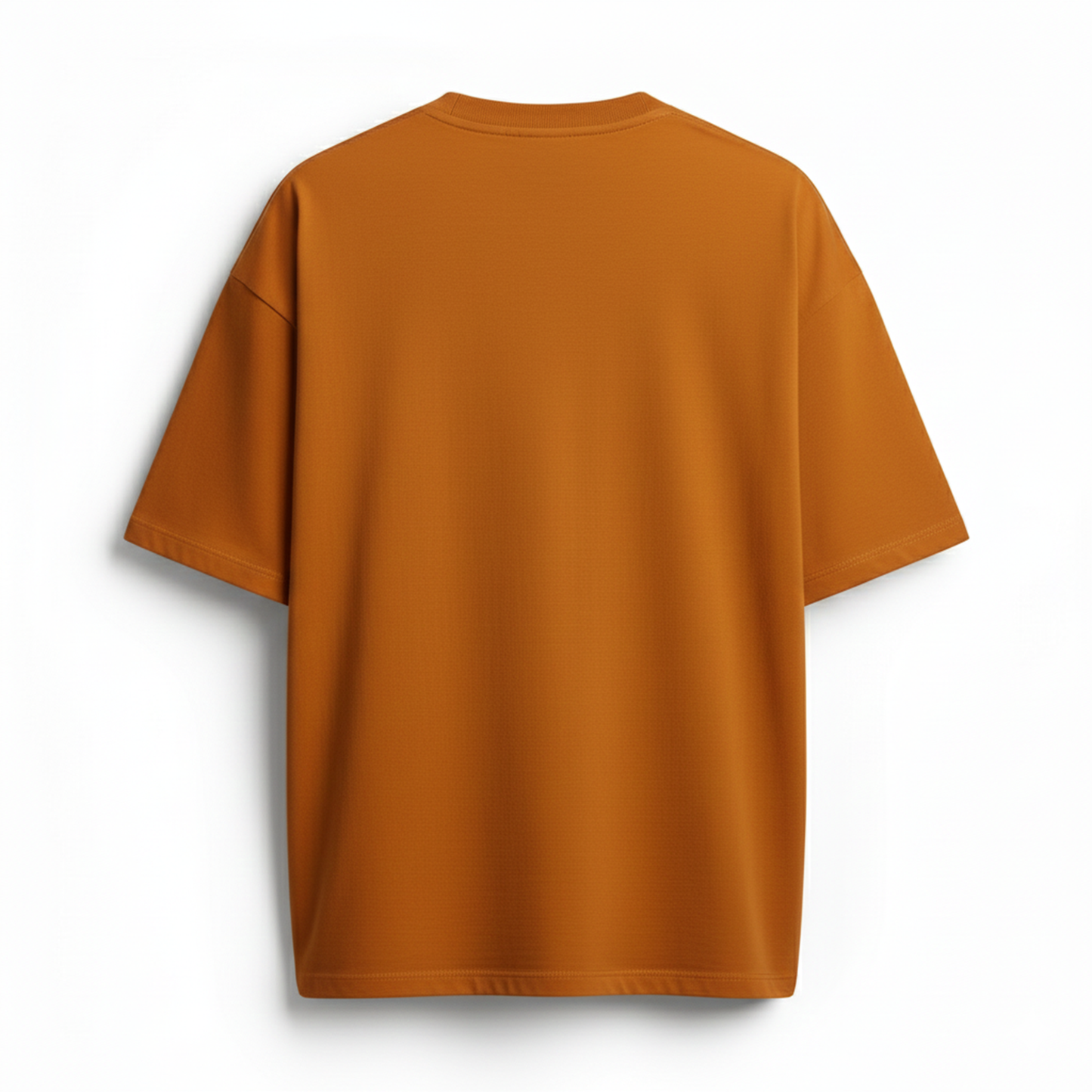 Rust Orange Oversized T-Shirt for Men | Heavyweight Solid Cotton | Drop Shoulder Boxy Fit