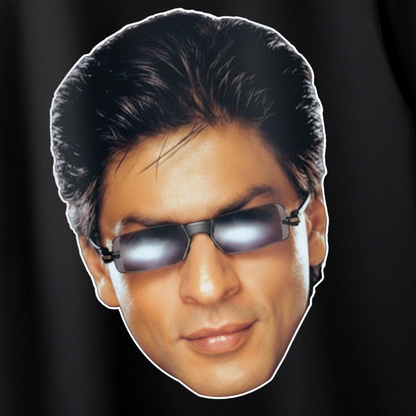 SRK Baadshah Black Oversized T-Shirt for Women | Shah Rukh Khan Graphic Streetwear Tee