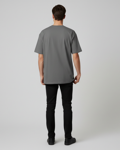 Okay Boomer Grey Oversized T-Shirt for Men | Funny Oversized T-Shirt
