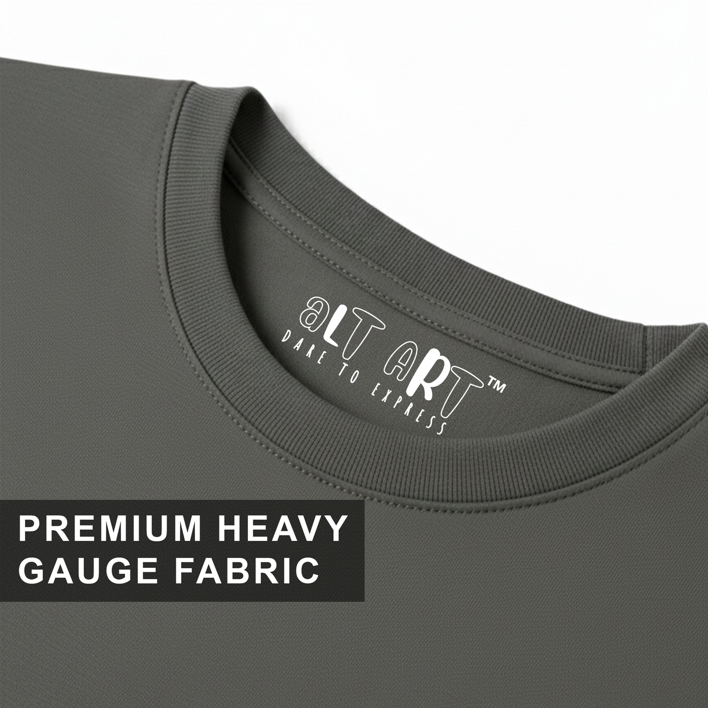 Steel Grey Oversized T-Shirt for Women | Heavyweight Solid Cotton | Relaxed Drop-Shoulder Boxy Fit