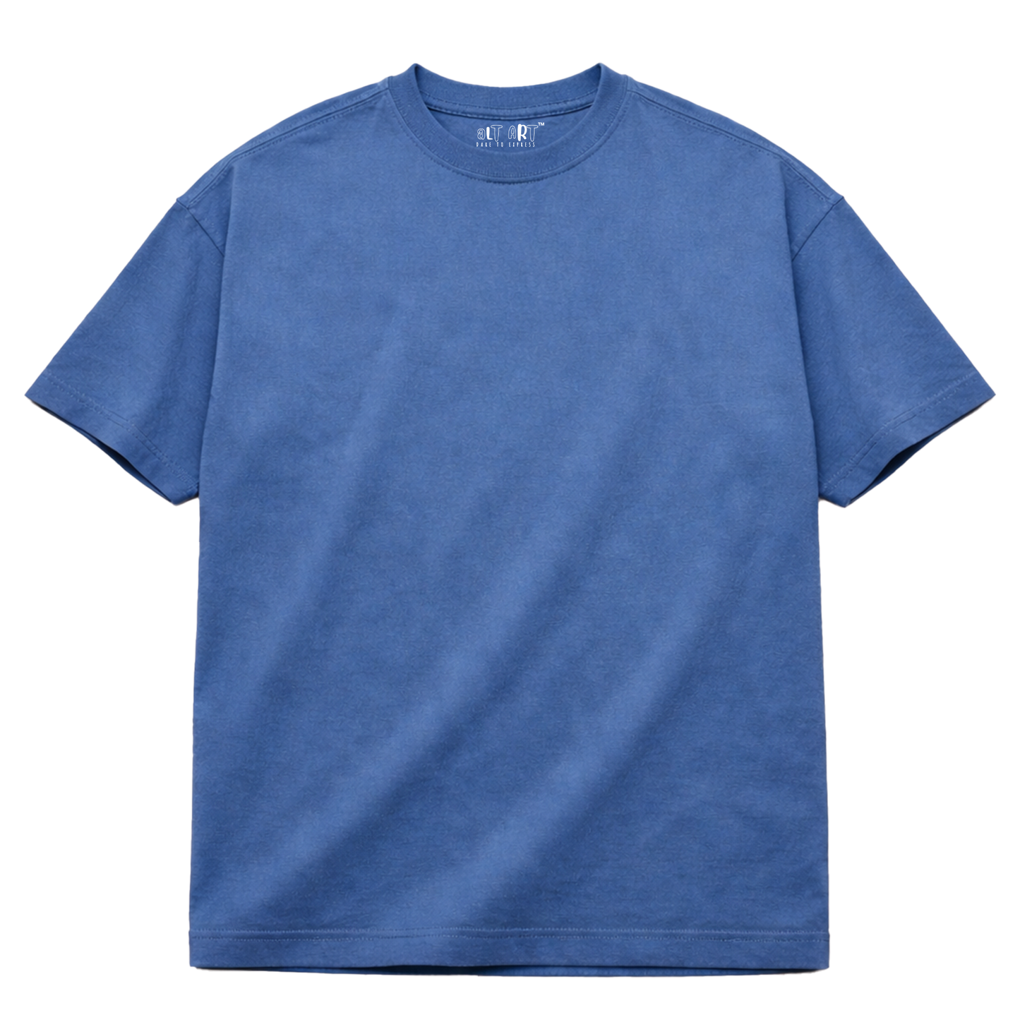 Steel Blue Oversized T-Shirt for Men | Premium Cotton Solid Oversized T-Shirt