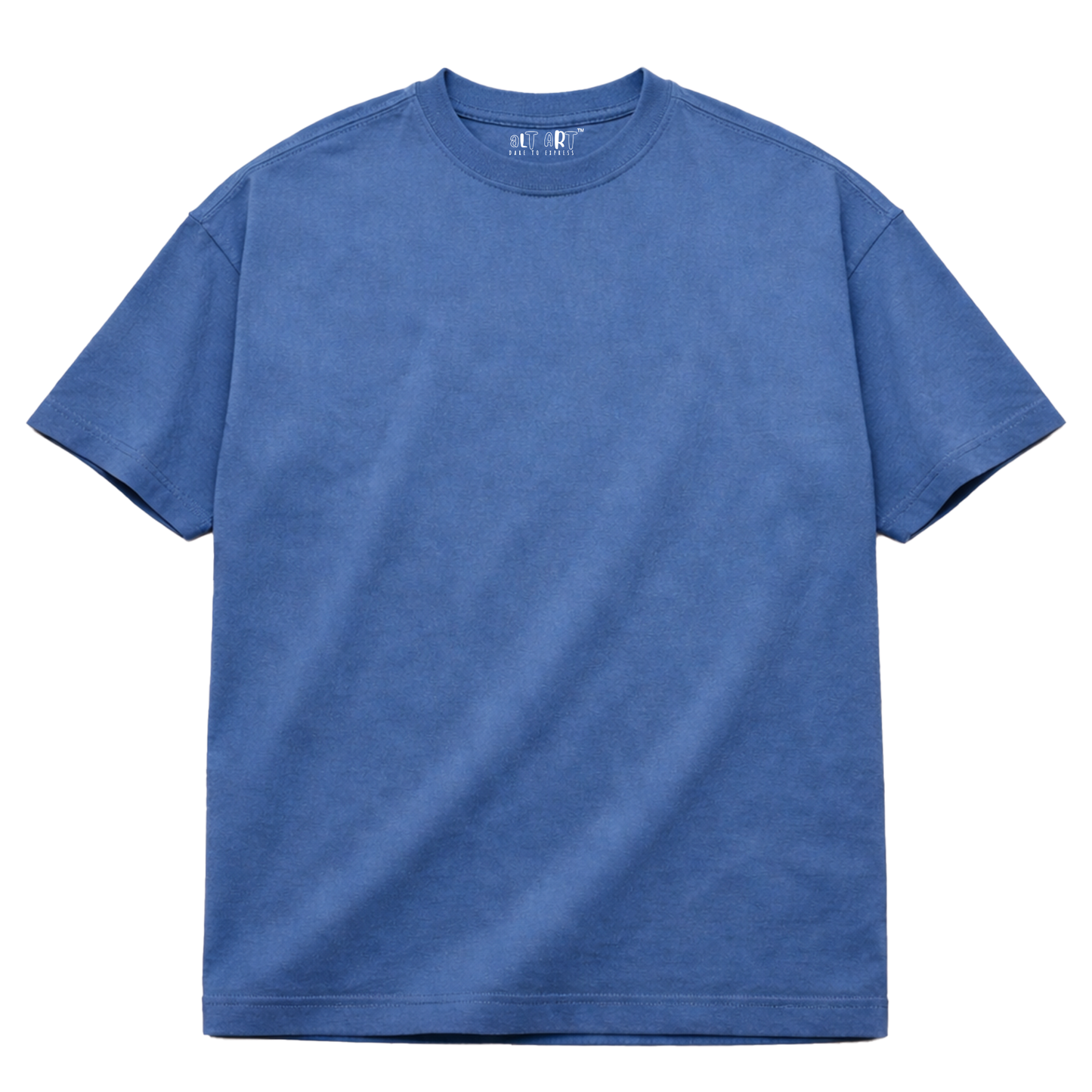Steel Blue Oversized T-Shirt for Women | Premium Cotton Solid Oversized T-Shirt