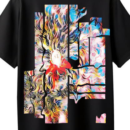 Abstract Art Oversized T-Shirt for Women & Girls - Exclusive Abstract Artwork T-shirt