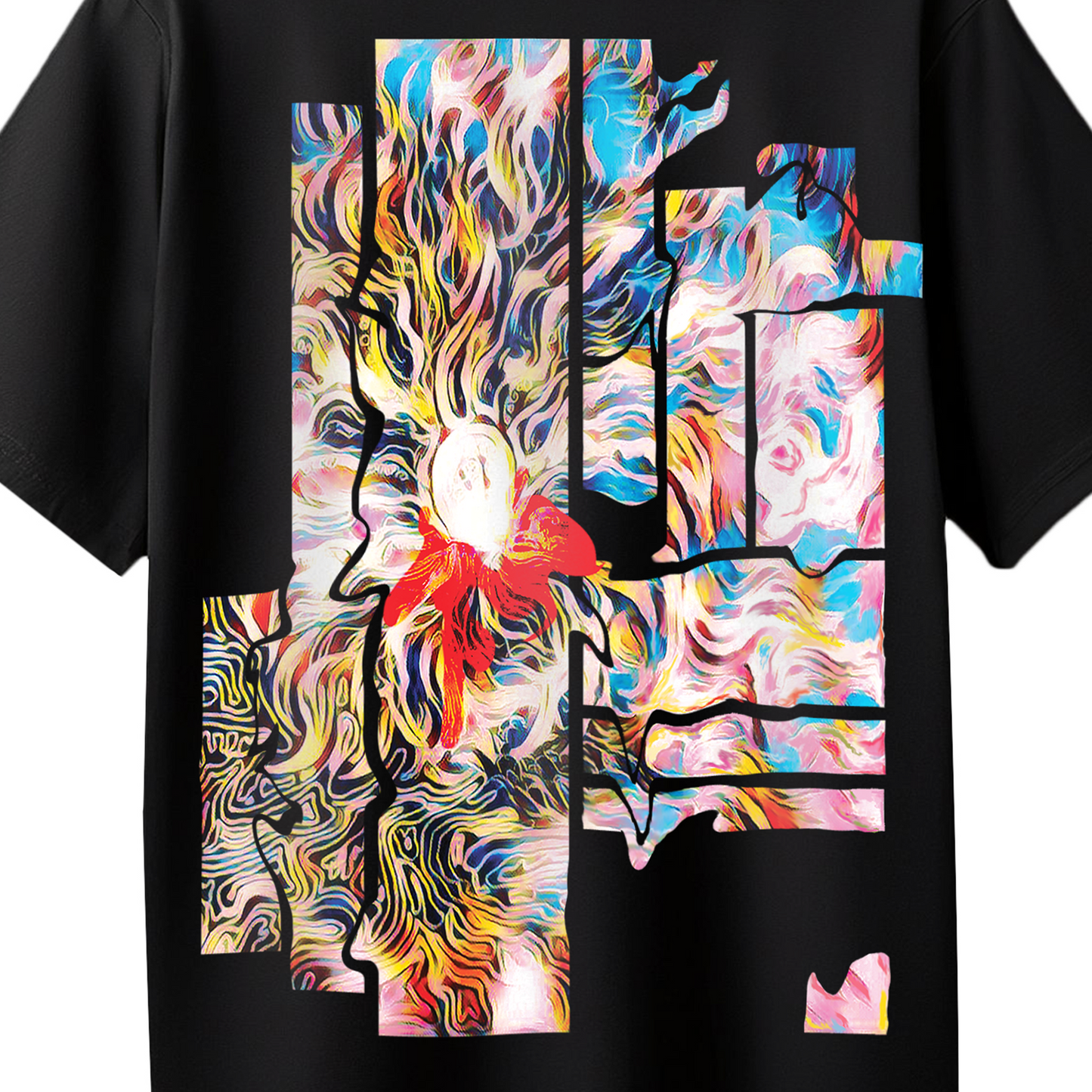 Abstract Art Oversized T-Shirt for Men & Boys Black - Exclusive Abstract Artwork T-shirt