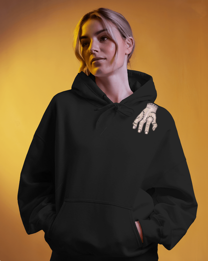 Wednesday Hand Thing Hoodie for Women | Gothic Graphic Streetwear Hoodie India