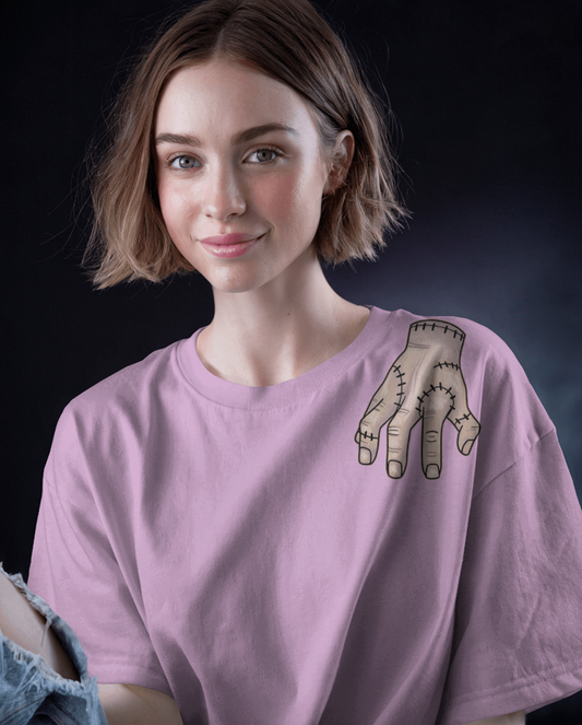 Wednesday Lavender Oversized T-Shirt for Women | Gothic Oversized T-Shirt for Girls
