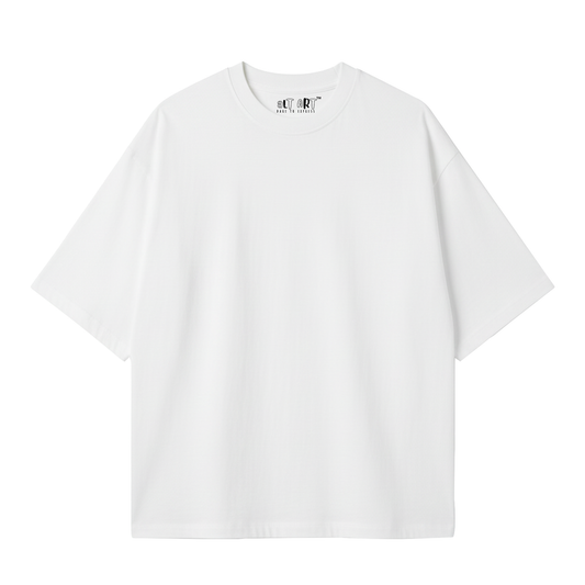 Solid White Oversized T-Shirt for Men | Premium Cotton Streetwear Oversized Tee