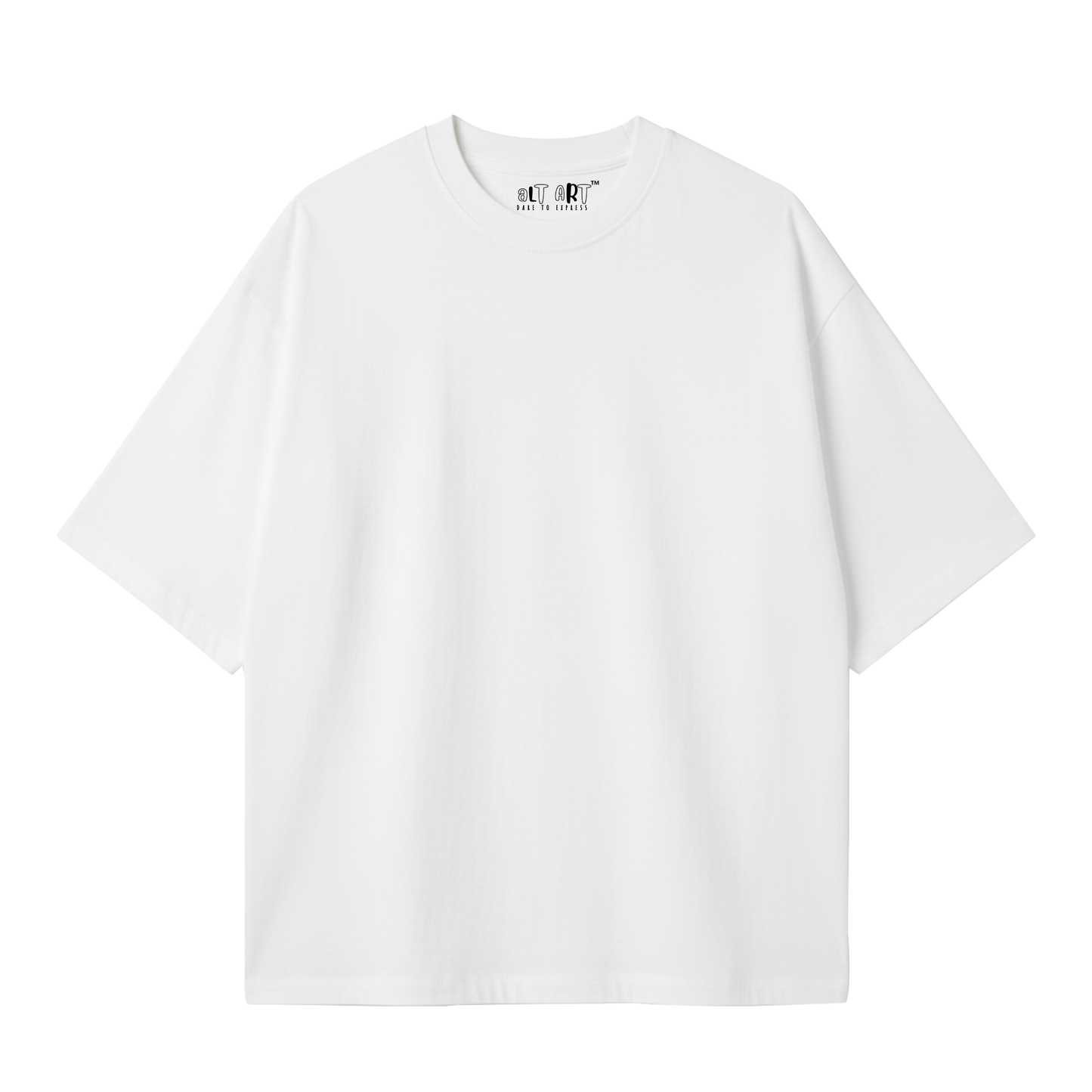 Solid White Oversized T-Shirt for Women | Premium Cotton Streetwear Tee