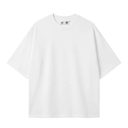 Solid White Oversized T-Shirt for Women | Premium Cotton Streetwear Tee