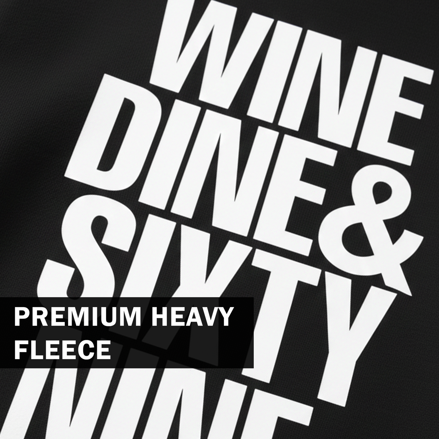 Wine Dine Sixty Nine Hoodie for Women | Black Graphic Hoodie India