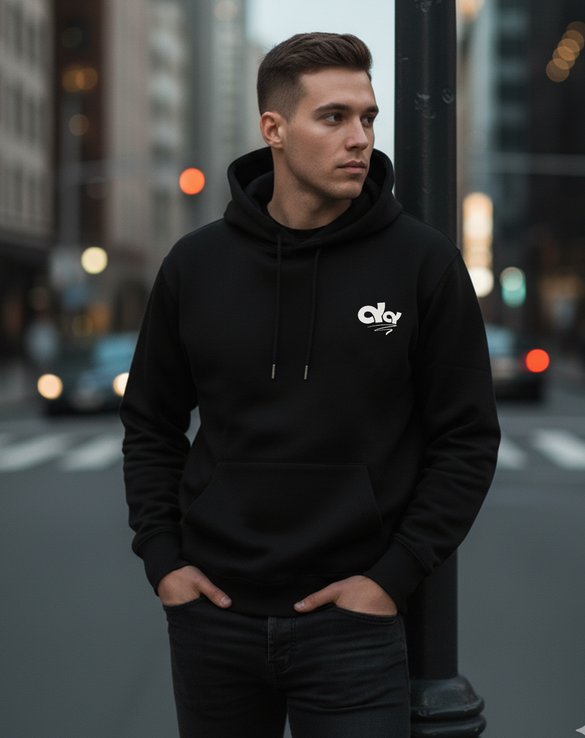 Wolf Graphic Hoodie for Men | Black Wolf Streetwear Hoodie India