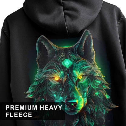 Wolf Graphic Hoodie for Men | Black Wolf Streetwear Hoodie India