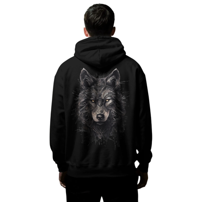 Wolf Hoodie for Men | Black Wolf Graphic Streetwear Hoodie India