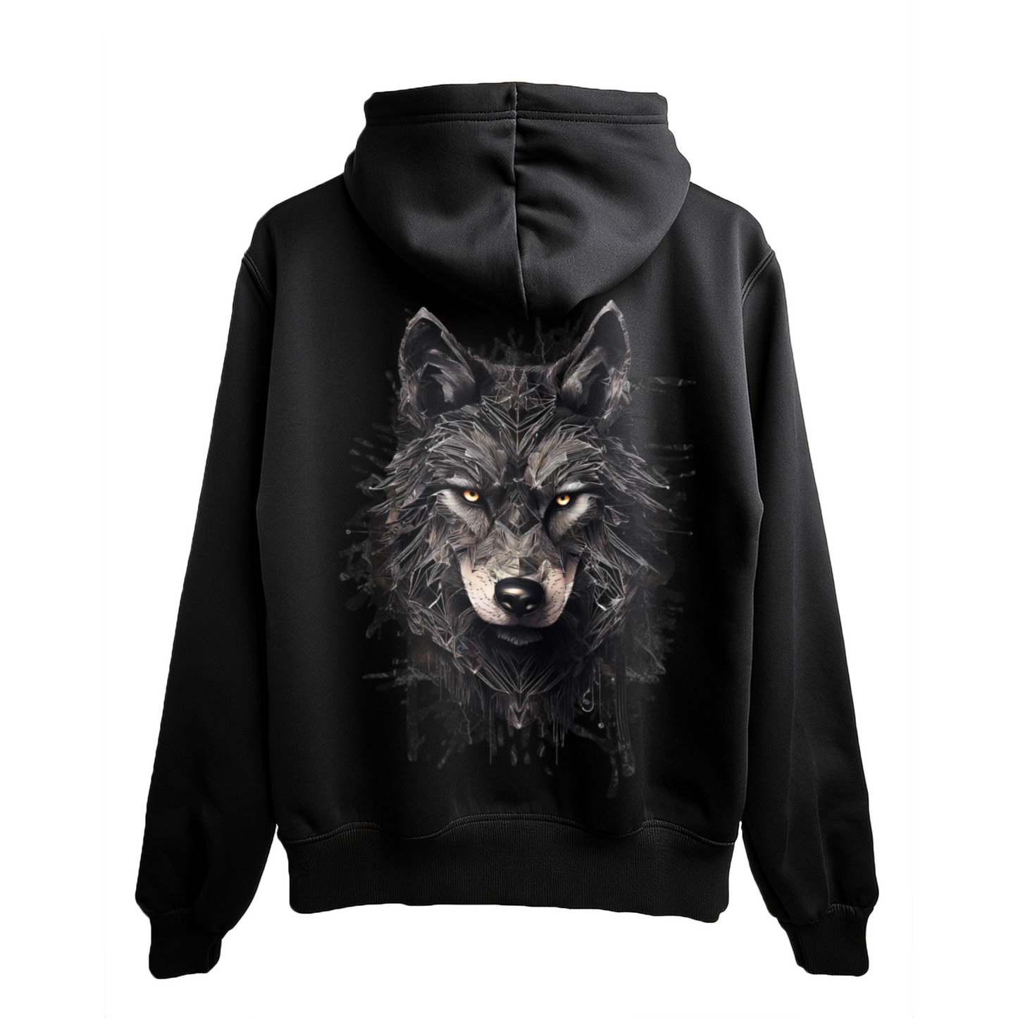 Wolf Hoodie for Men | Black Wolf Graphic Streetwear Hoodie India