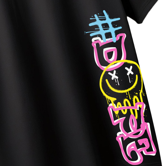 Dope Black Oversized T-Shirt for Women & Girls – Edgy & Trendy Streetwear Tee Urban Hip-Hop Fashion