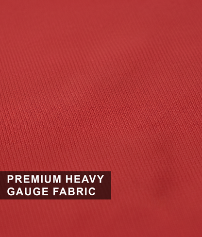 Red Solid Oversized T-Shirt for Men | Heavyweight Cotton | Boxy Fit Streetwear Tee