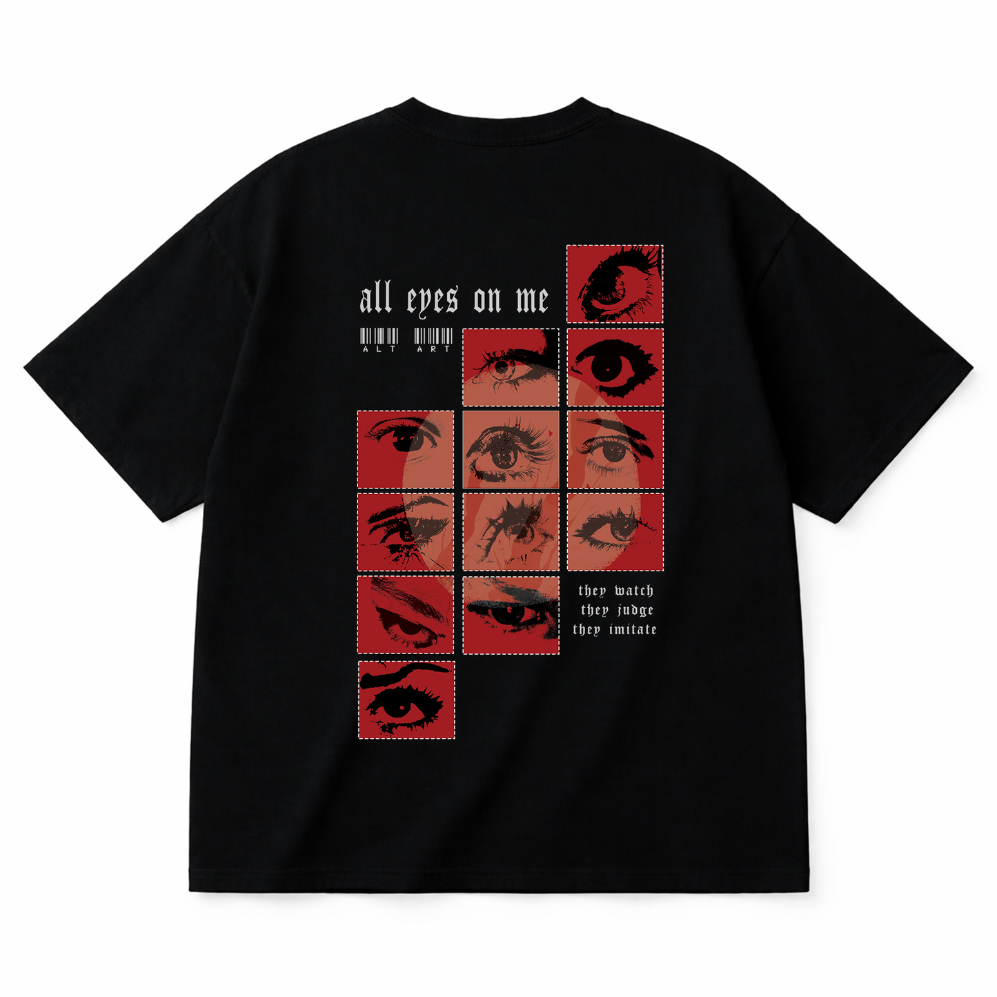All Eyes On Me Oversized T Shirt for Men | Graphic Printed Oversized T Shirt | Premium Boxy Fit Streetwear Tee