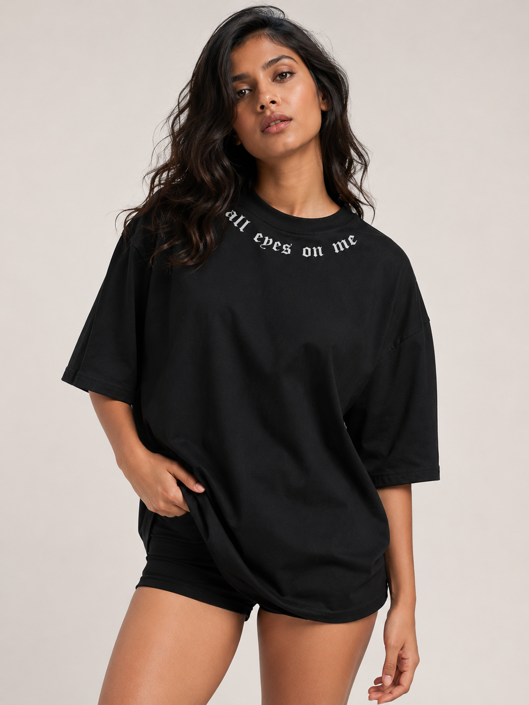 All Eyes On Me Oversized T Shirt for Women | Graphic Printed Oversized T Shirt | Premium Boxy Fit Streetwear Tee